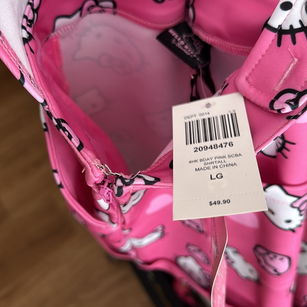 Hello Kitty Pink Patterned Overalls For Women - image 2